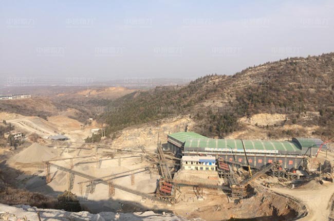 河南鞏義時(shí)產(chǎn)1200噸破碎石子生產(chǎn)線