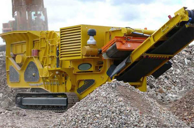 移動式破碎站破碎建筑垃圾 移動式破碎站破碎建筑垃圾