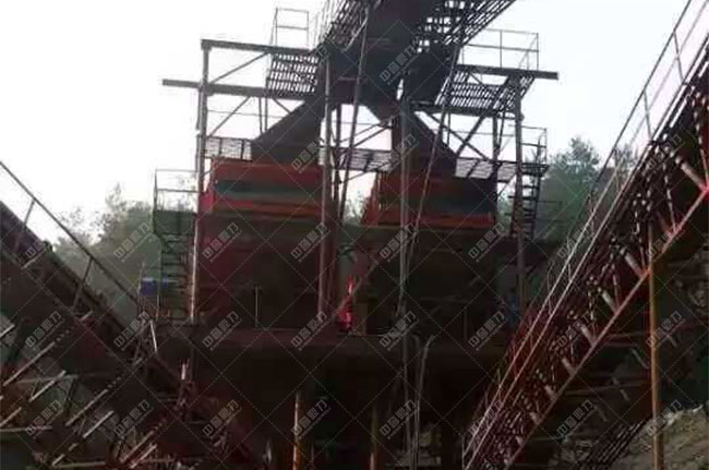 貴州遵義湄潭縣時產500噸砂石生產線現(xiàn)場案例展示2