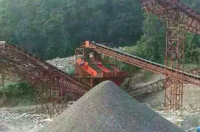 貴州遵義湄潭縣時(shí)產(chǎn)500噸砂石生產(chǎn)線