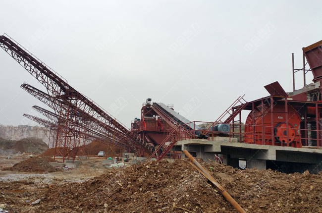 江西高安塘里采石場時產(chǎn)500噸石料生產(chǎn)線