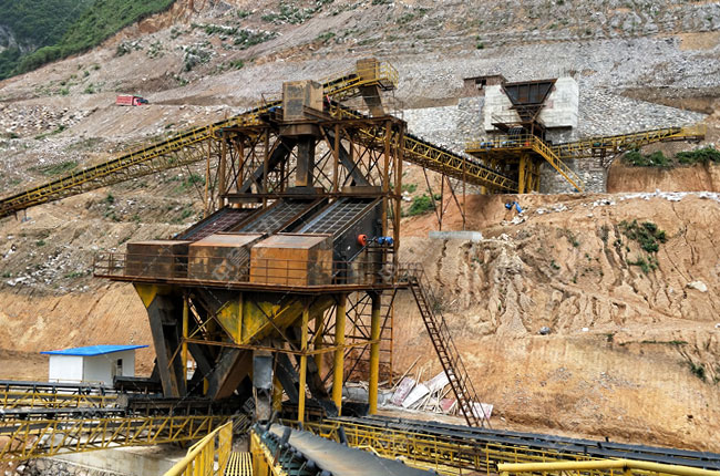 貴州水利實(shí)業(yè)黃家灣水庫時(shí)產(chǎn)200噸小型砂石料生產(chǎn)線