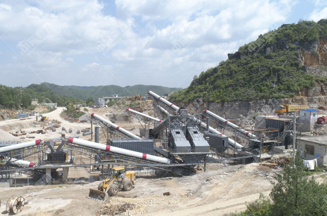 貴州黔南萬(wàn)隆建材時(shí)產(chǎn)1000噸砂石生產(chǎn)線(xiàn)
